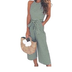 NWOT BOGO Stripped Green Romper